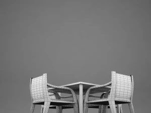 terrace dinning set modern tropic 3D Model