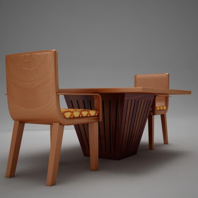 table chairs Model 3D .c4d .max .obj .3ds .fbx .stl .blend 