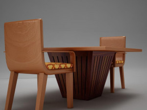 table chairs 3D मॉडल