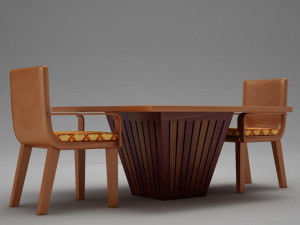table chairs Model 3D