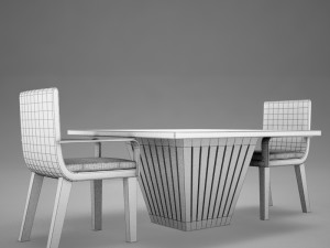 table chairs Model 3D