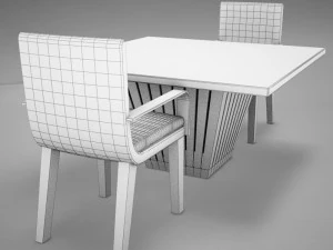 table chairs 3D Model