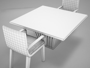 table chairs Model 3D