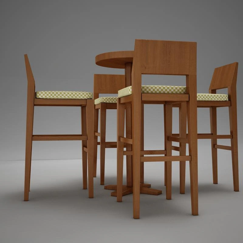 bar table 3D Model .c4d .max .obj .3ds .fbx .stl .blend 