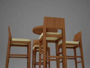 bar table 3D Model
