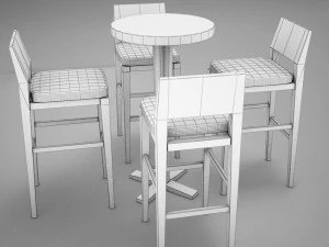 bar table 3D Model
