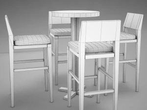 bar table 3D Model