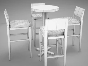 bar table 3D Model