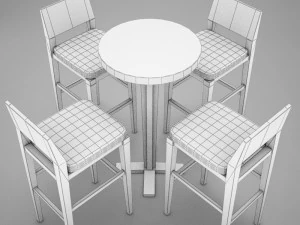 bar table 3D Model