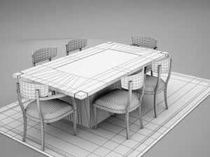 ダイニング03 3Dモデル