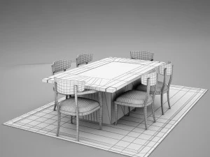 ダイニング03 3Dモデル