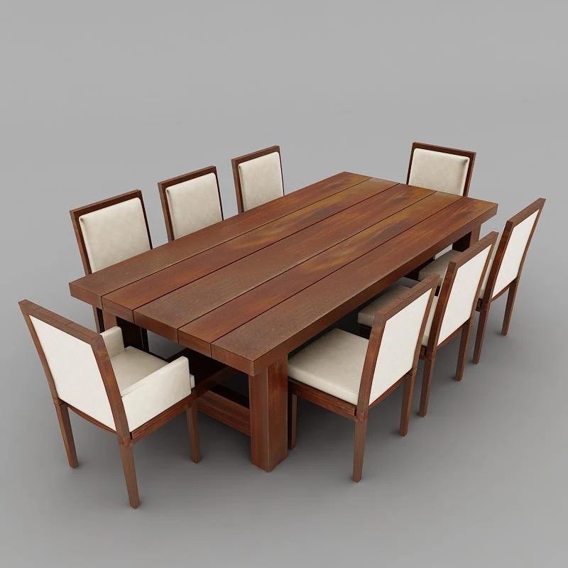 dinning table 3D Model .c4d .max .obj .3ds .fbx .stl .blend 