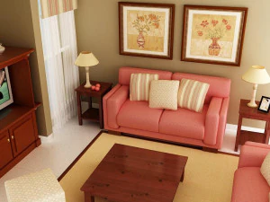 living pink 3D Model
