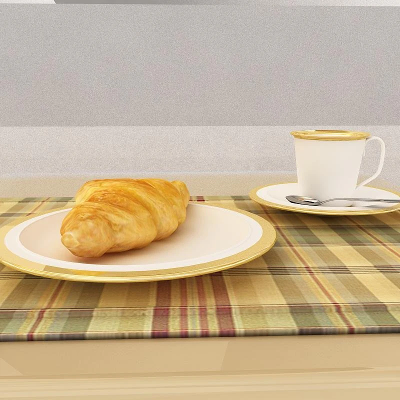 croissant 3D Model .c4d .max .obj .3ds .fbx .stl .blend 