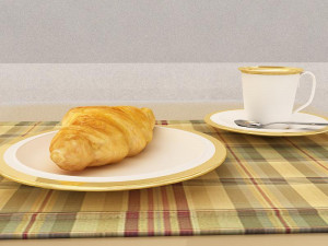 croissant 3D मॉडल