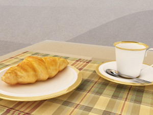 croissant Modèle 3D