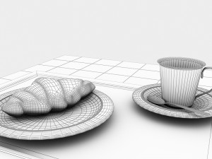 croissant Modèle 3D