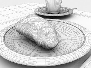 croissant Modèle 3D