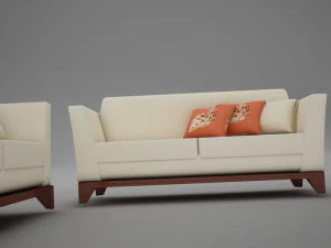 sofa pool modern tropic 3D Model