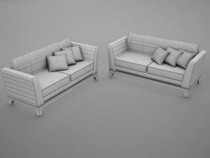 sofa pool modern tropic 3D Model