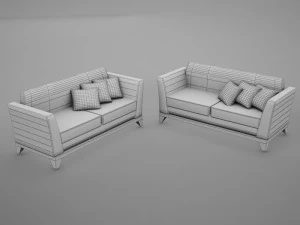 sofa pool modern tropic 3D Model