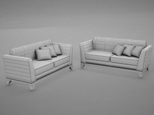 sofa pool modern tropic 3D मॉडल