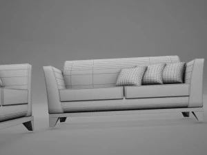 sofa pool modern tropic 3D Model