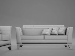 sofa pool modern tropic 3D Model