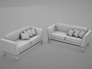 sofa pool modern tropic 3D Model