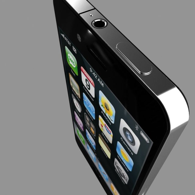low cost high def iphone 4g black white Modelo 3D .c4d .max .obj .3ds .fbx .stl .blend 