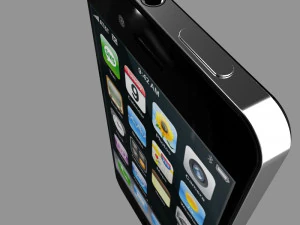 저가형 고화질 아이폰 4g 블랙 화이트 3D 모델