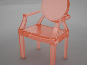 ultra moder plastic club chair Model 3D