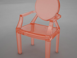 ultra moder plastic club chair Model 3D