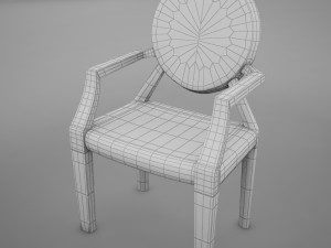 ultra moder plastic club chair Model 3D