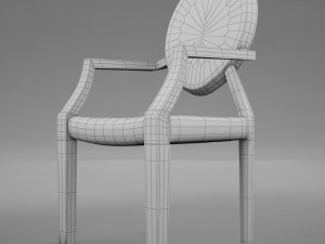 ultra moder plastic club chair Model 3D