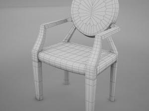 ultra moder plastic club chair Model 3D