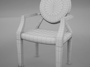 ultra moder plastic club chair Model 3D