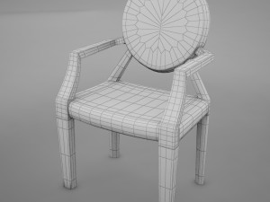 ultra moder plastic club chair Model 3D