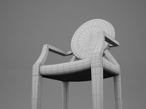 ultra moder plastic club chair Model 3D