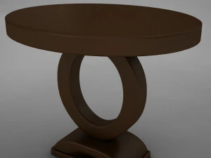 wood dining room buffet table 3D Model