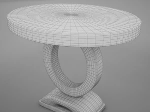 wood dining room buffet table 3D Model