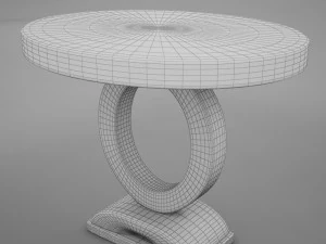wood dining room buffet table 3D Model