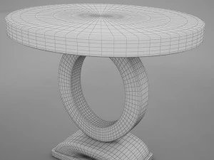 wood dining room buffet table 3D Model
