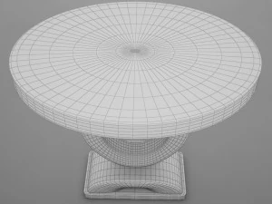 wood dining room buffet table 3D Model