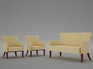 sofas living 2 3D Model