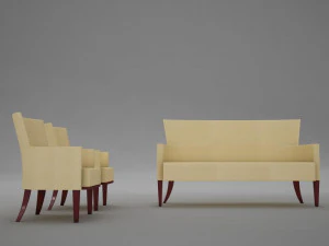sofas living 2 3D Model