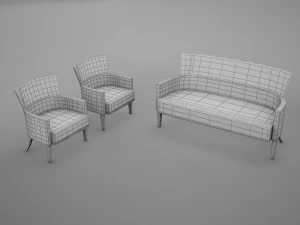 sofas living 2 3D Model