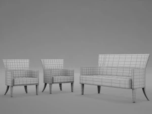 sofas living 2 3D Model