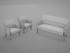 sofas living 2 3D Model