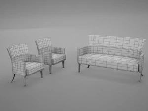 sofas living 2 3D Model